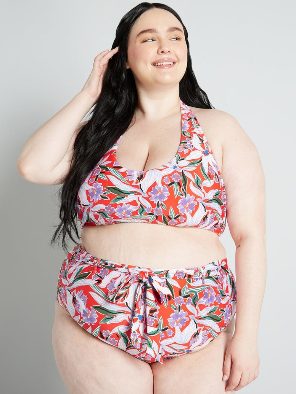 Mod Cloth Floral Halter Bikini